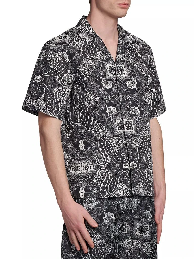 Moncler Bandana Print Short-Sleeve Shirt 4