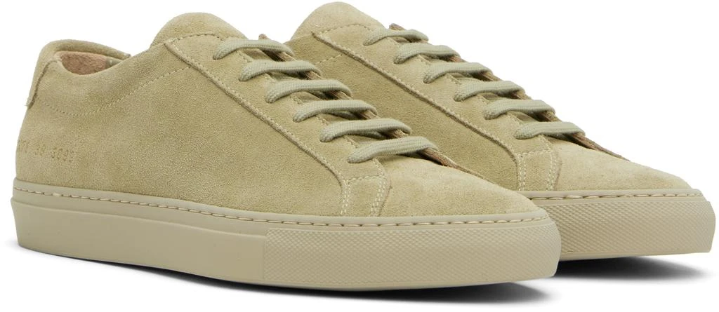 Common Projects Beige Achilles Tonal Suede Sneakers 4
