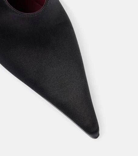 Magda Butrym Floral-appliqué satin pumps 5