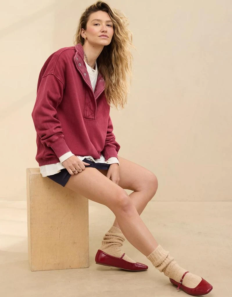 Aerie Aerie Getaway Quarter Snap Sweatshirt 7