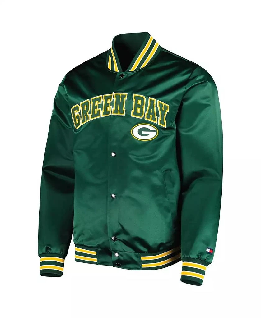 Tommy Hilfiger Men's Green Green Bay Packers Elliot Varsity Full-Snap Jacket 3