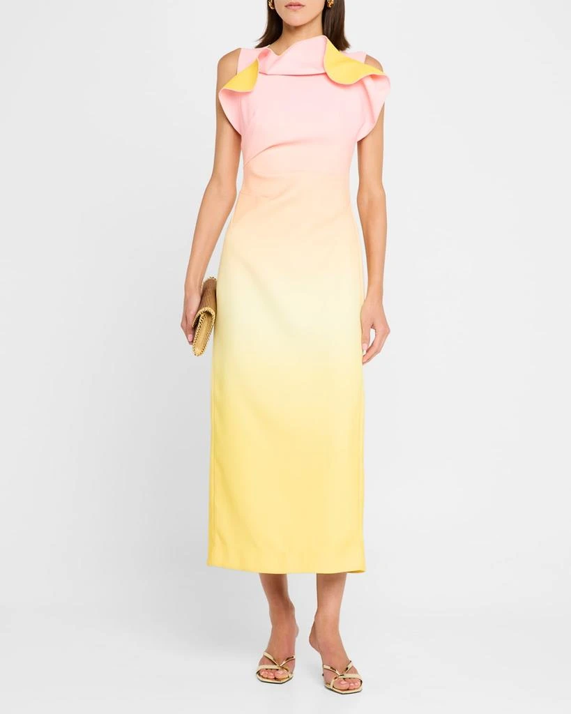 Acler Warfield Ruffle Midi Dress 4