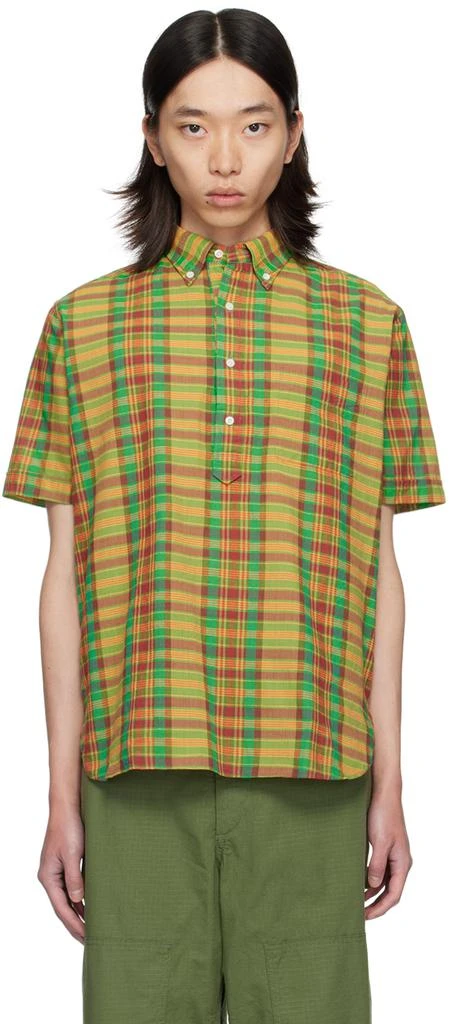 BEAMS PLUS Yellow & Green BD Pullover Madras Shirt 1