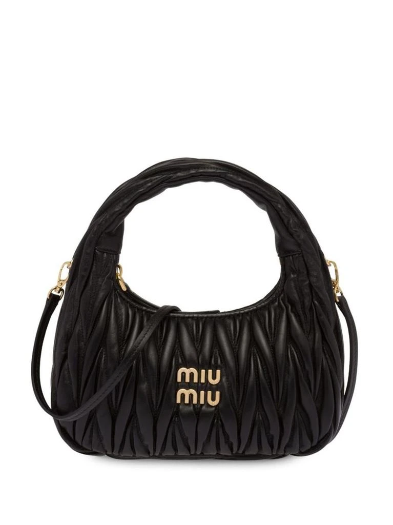 Miu Miu Miu Miu Wander Matelassé Nappa Leather Hobo Bag 1