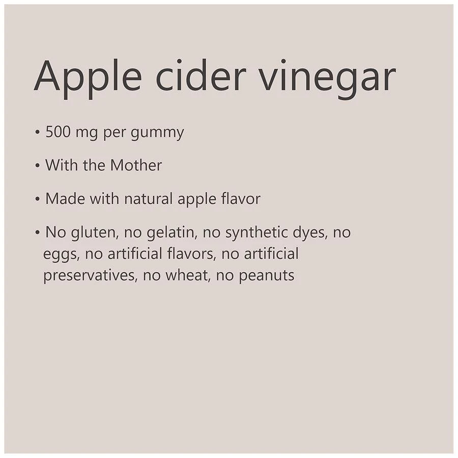 Walgreens Apple Cider Vinegar 500 mg Gummies Natural Apple 7