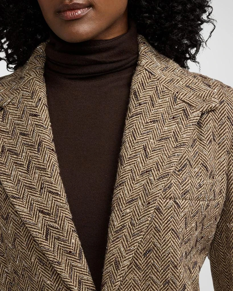 Ralph Lauren Preston Embellished Herringbone Jacket 5