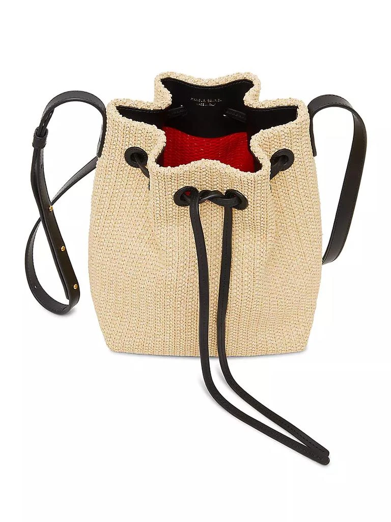 Mansur Gavriel Mini Woven Raffia Bucket Bag 2