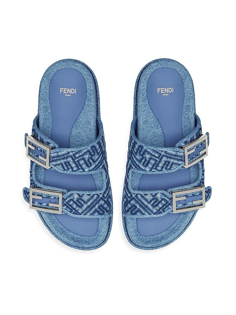 Fendi FF Feel Denim Sandals 4