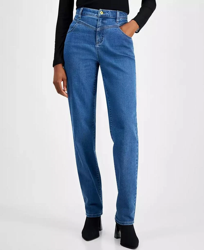 INC International Women's High-Rise Straight-Leg Denim Jeans, Created for Macy's 4
