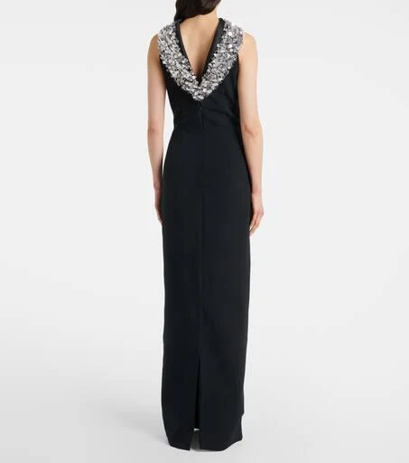 Safiyaa Holli embellished crêpe and satin gown 3