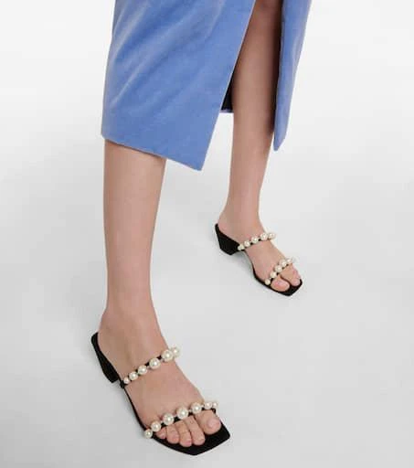 Jimmy Choo Amara 45 embellished suede sandals 4