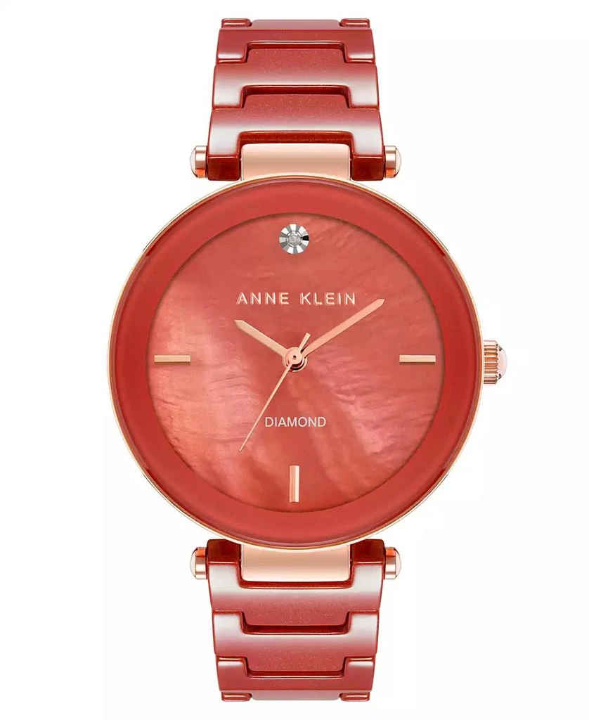 Anne Klein Women's Quartz Red Ceramic Link Watch 1