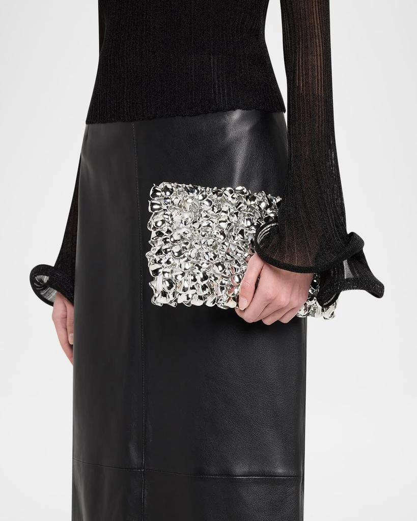 SIMKHAI Reese Metallic Beaded Clutch Bag 2