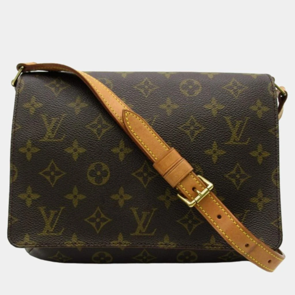 Louis Vuitton Louis Vuitton Brown Canvas Monogram Musette Tango Short Strap Crossbody Bag 1