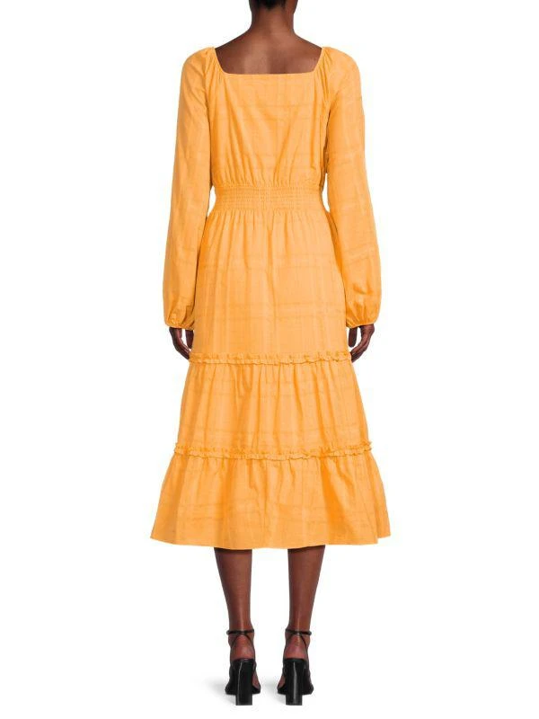 ELLA rafaella Checked Squareneck Midi Dress 2