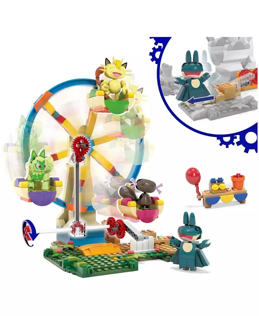 Pokemon MEGA Ferris Wheel Fun Building Toy Kit with 4 Action Figures, 393 Pieces 2