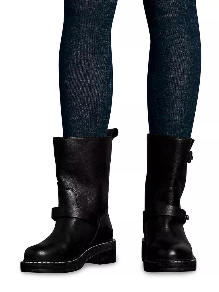 Rag & Bone Leather Moto Boots 5
