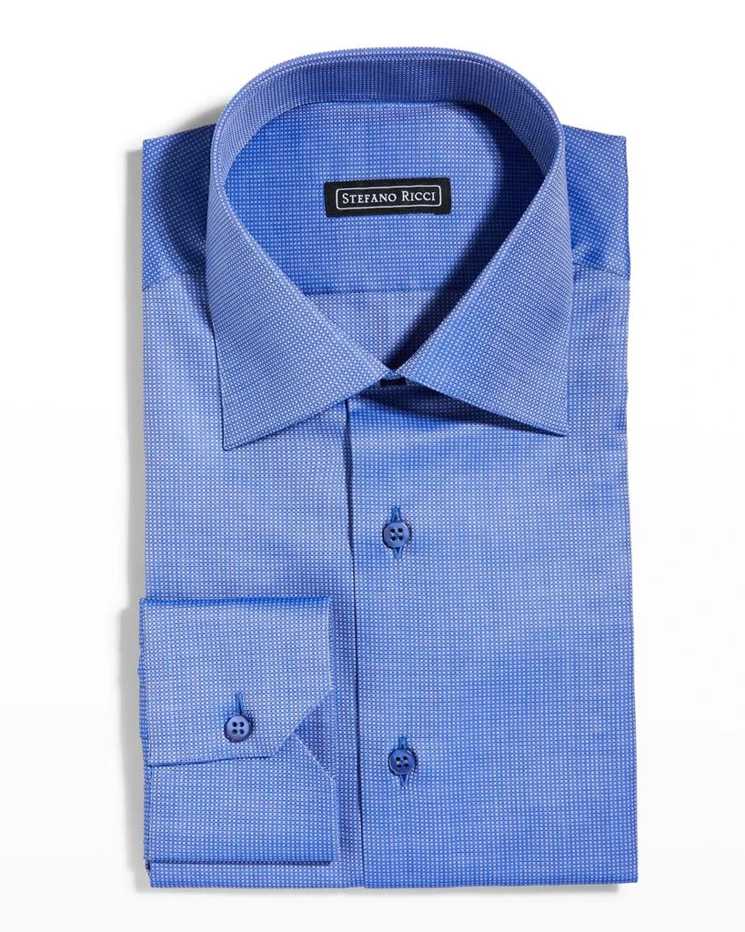 Stefano Ricci Men's Cotton Tic-Weave Dress Shirt 1