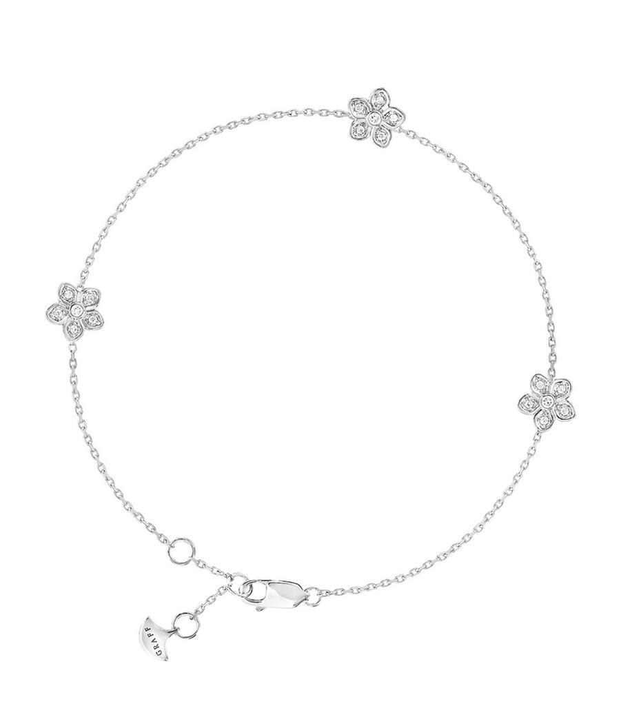 Graff White Gold and Diamond Wild Flower Bracelet