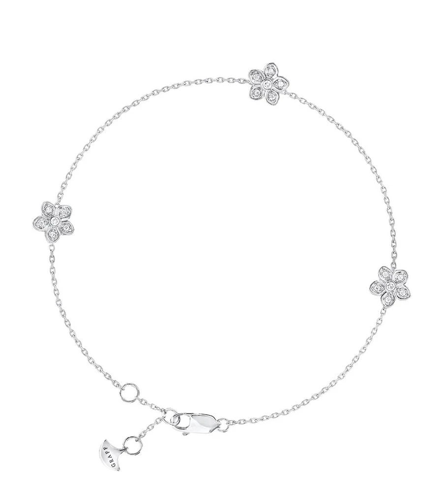 Graff White Gold and Diamond Wild Flower Bracelet 1