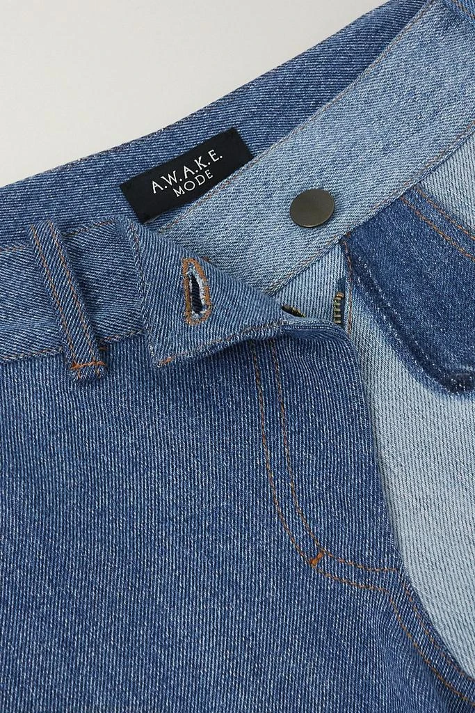 A.W.A.K.E. Mode Patchwork low-rise flared jeans 4