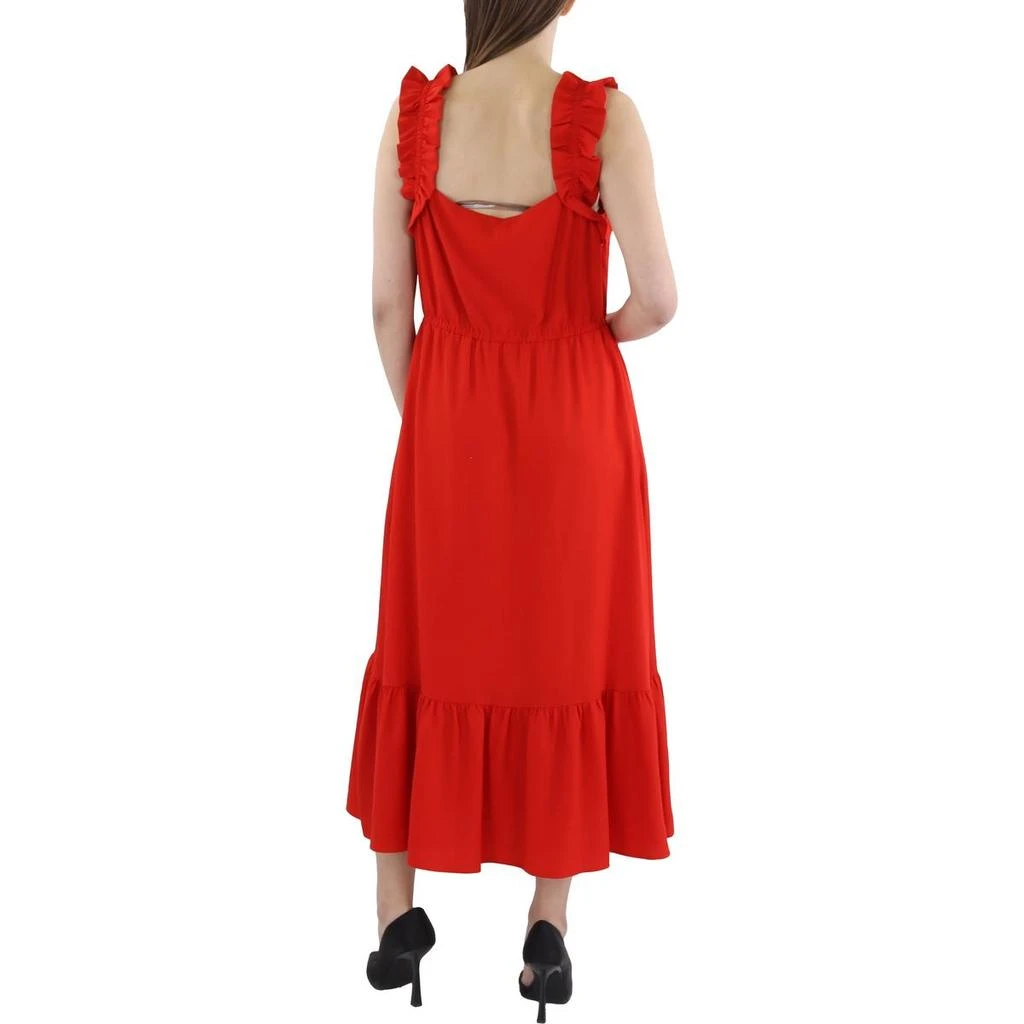 Kensie Womens Ruffled Crepe Maxi Dress 2