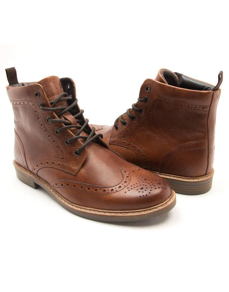 Thomas Crick THOMAS CRICK DIXON formal ankle brogue leather boots in brown 3