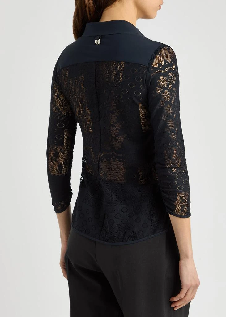 HIGH Pronounce ruched lace shirt 3