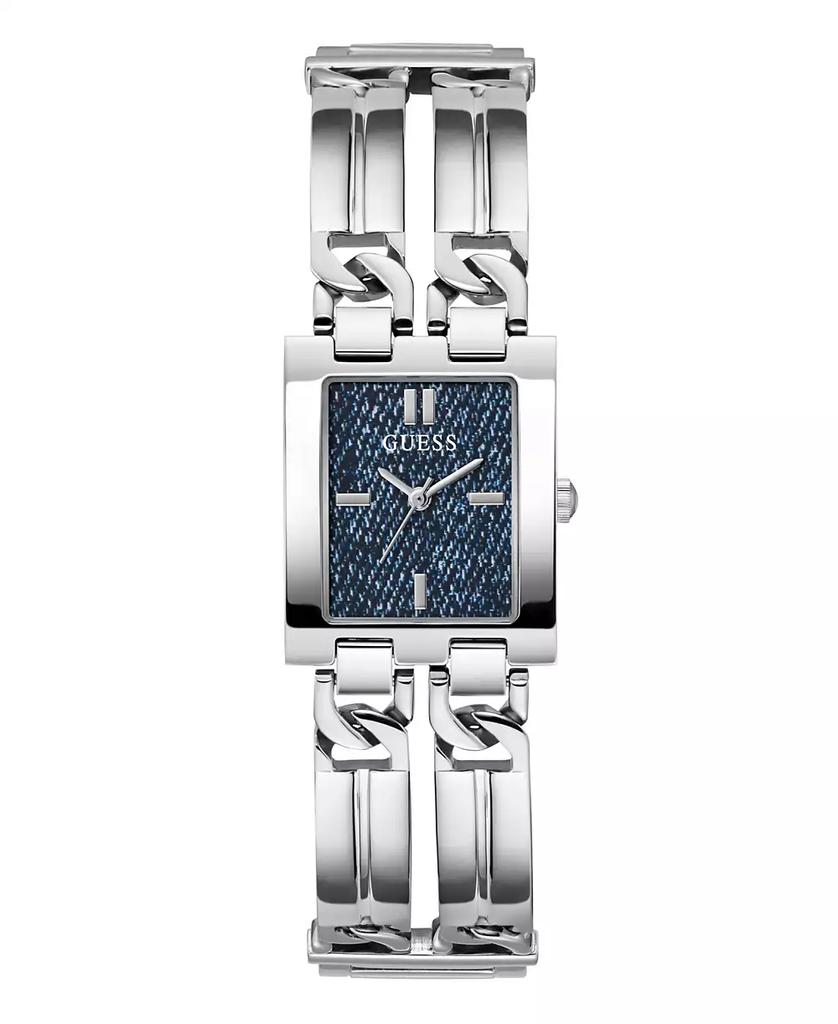 GUESS Women's Analog Silver Steel Watch 24mm