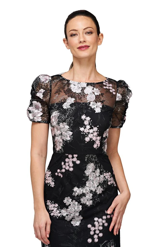 JS Collections Hope Floral Embroidered Cocktail Dress 4