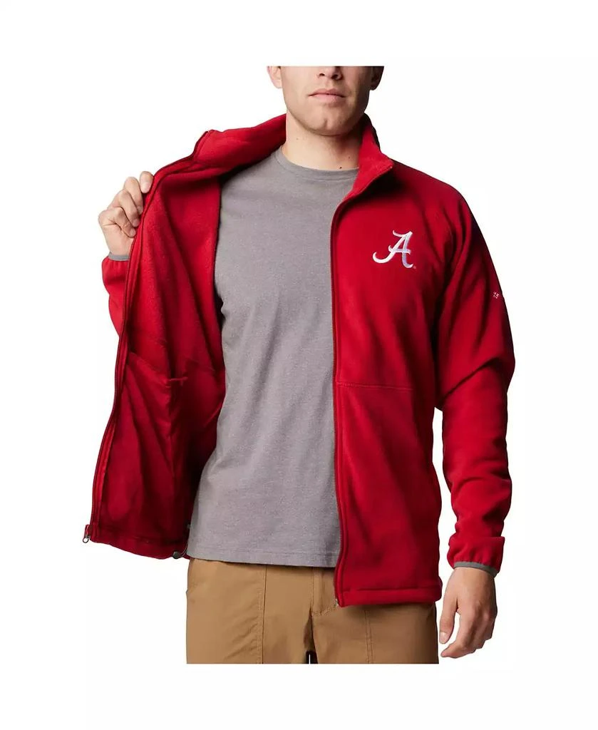Columbia Men's Crimson Alabama Crimson Tide Flanker IV Fleece Raglan Full-Zip Jacket 5