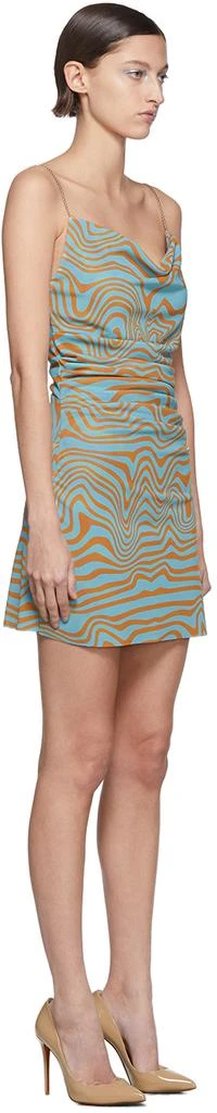 Maisie Wilen SSENSE Exclusive Orange 
Blue Mesh Slip Dress 2