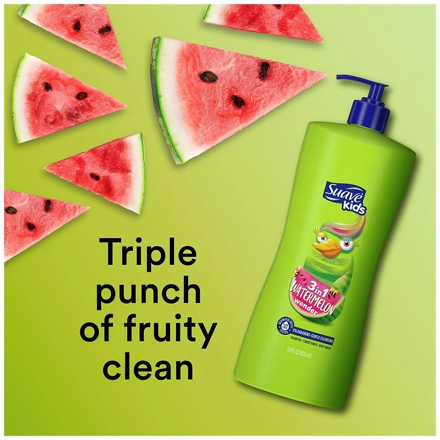 Suave 3in1 Shampoo Conditioner Body Wash Watermelon Wonder 6