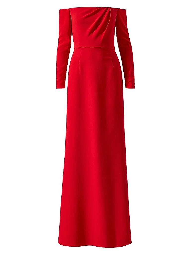 Carolina Herrera Draped Off-The-Shoulder Trumpet Gown 1
