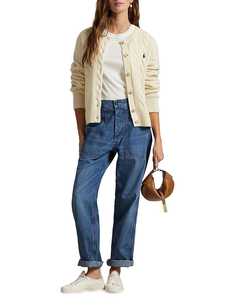 Ralph Lauren Cable-Knit Wool-Cashmere Cardigan 2