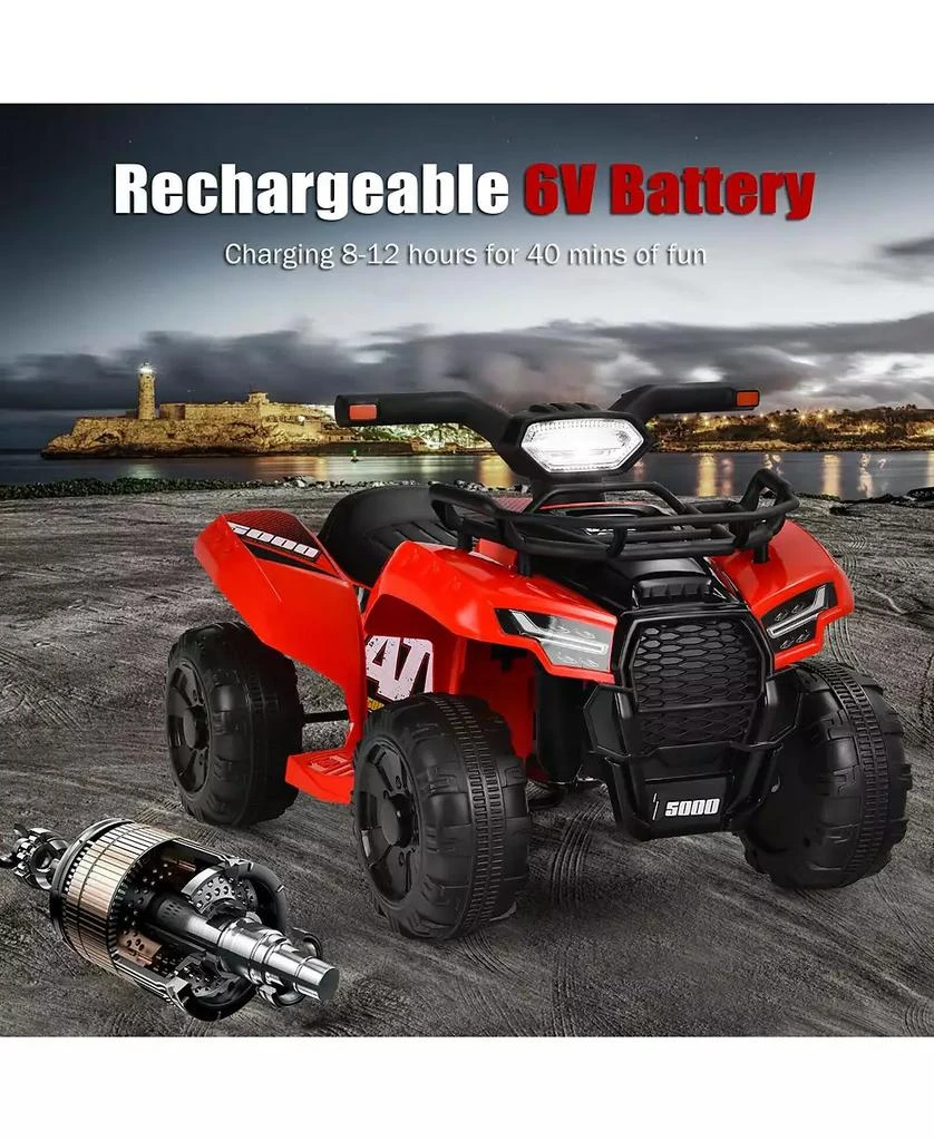 HONGGE 6V Kids Electric ATV Quad Bike with LED Lights and MP3 Player 3