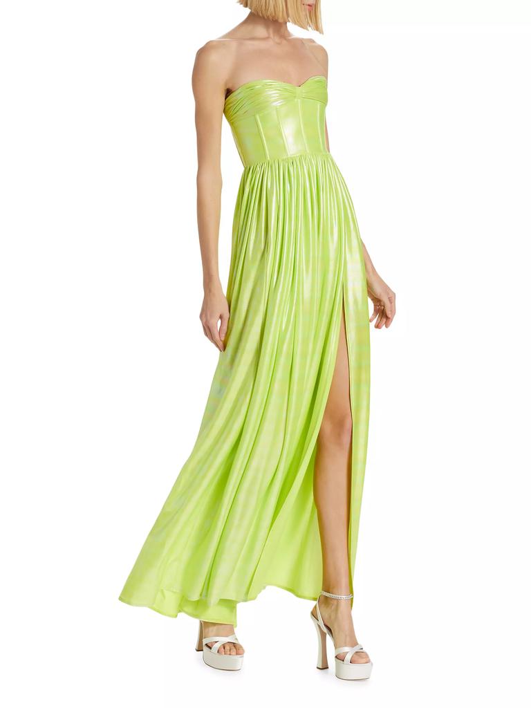 BRONX AND BANCO Florence Strapless Metallic Gown