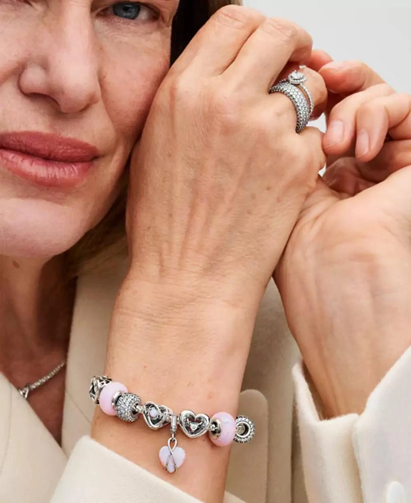 PANDORA Mom Opalescent Heart Dangle Charm 4