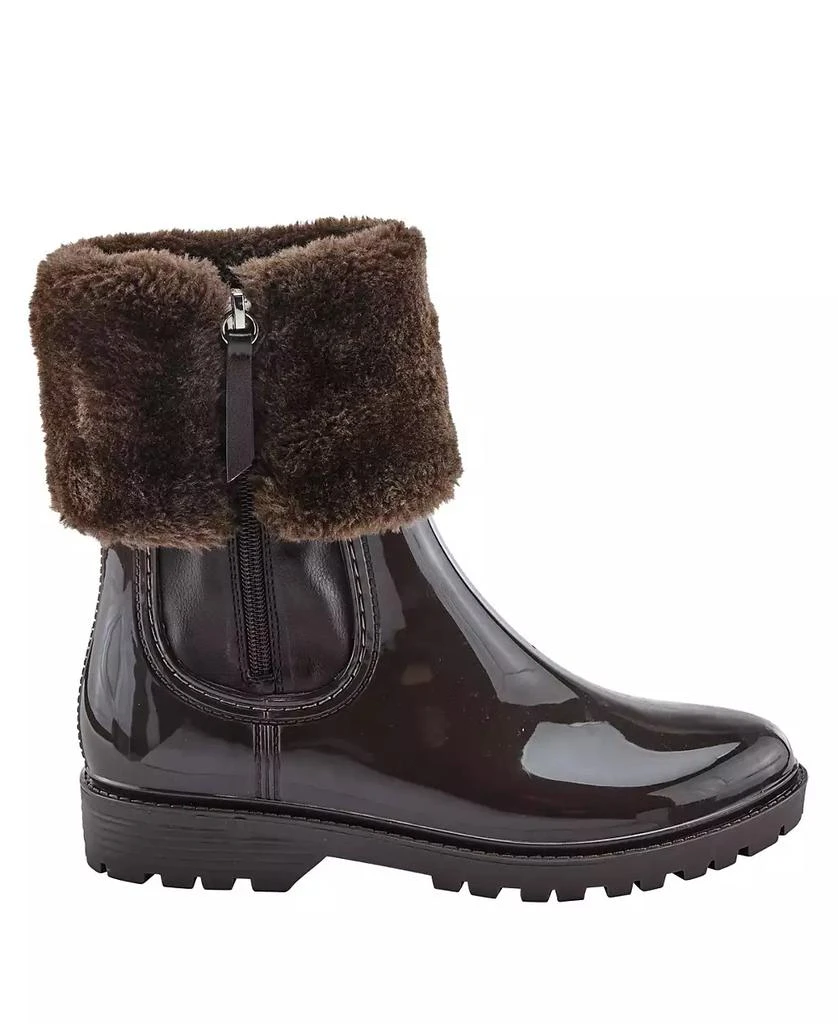 Spring Step Wellies Faux Fur Trim Waterproof Rain Boot with Zipper and Padded Insole 5