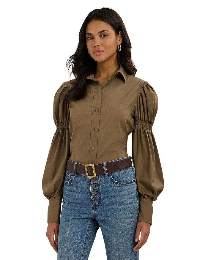 Ralph Lauren Balloon Sleeve Button Front Shirt 1