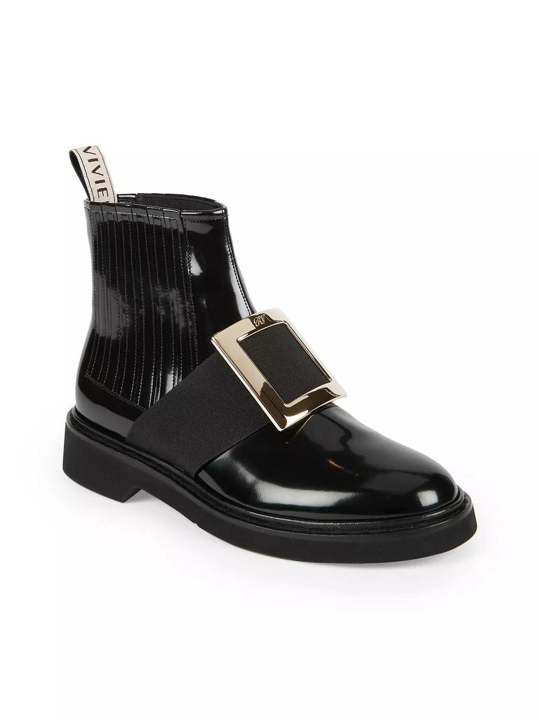 Roger Vivier Viv Rangers Patent Leather Chelsea Boots 2