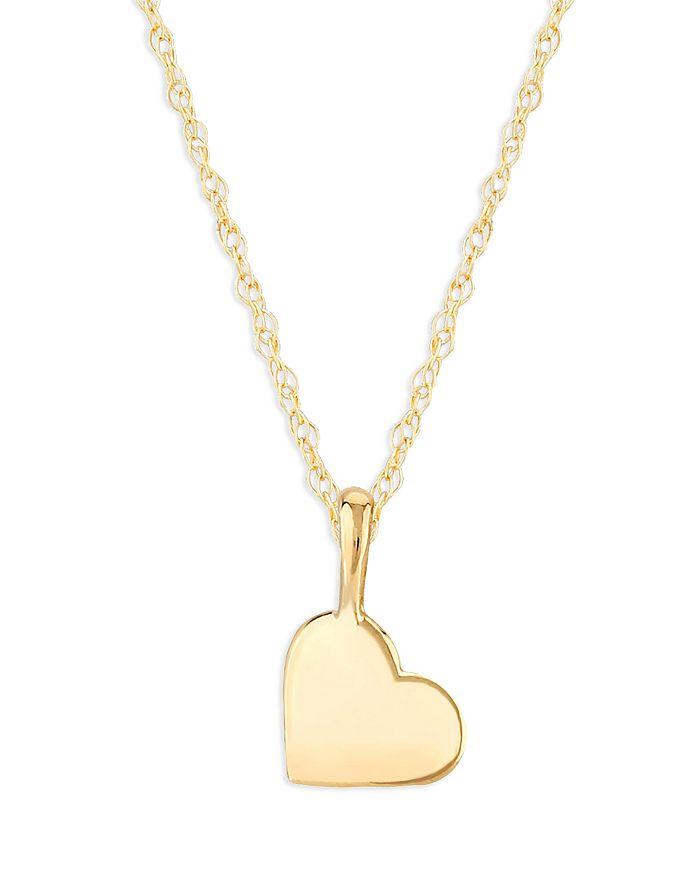 Moon & Meadow 14K Yellow Gold Heart Pendant Necklace, 18" - Exclusive