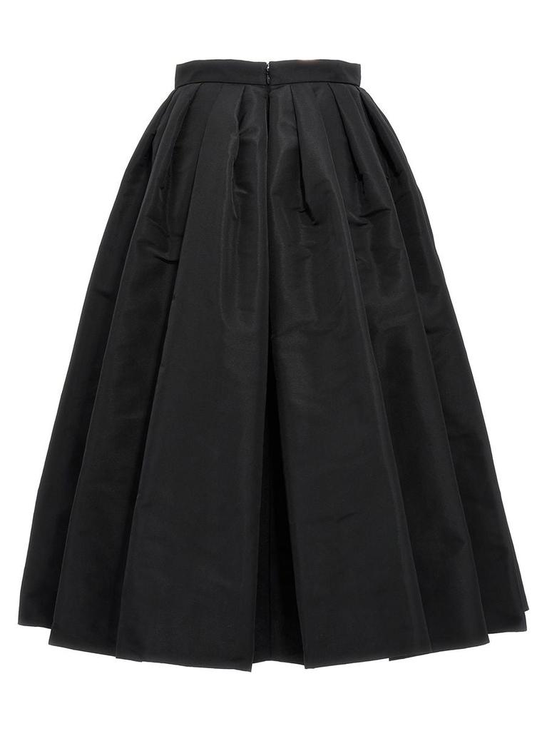 【送料&関税込】Alexander McQueen Black Skirt With Foldover Alexander McQueen folded-edge Midi Skirt | Black | FARFETCH