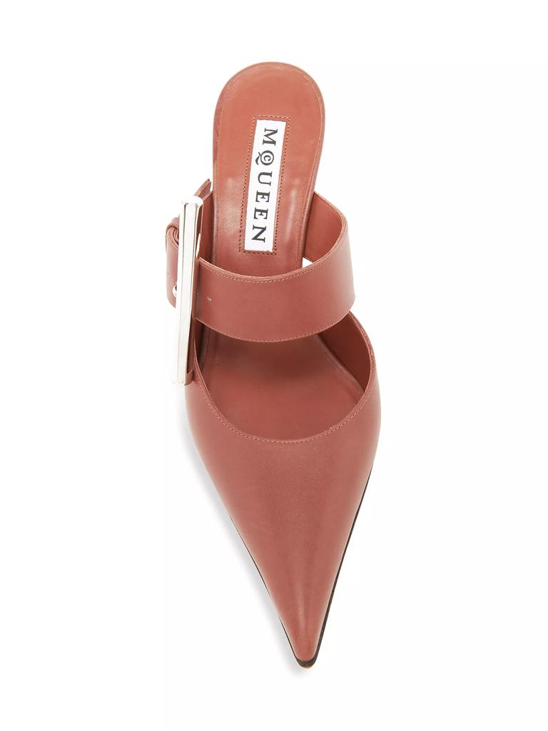 【Alexander McQueen】BIRDEE SANDAL 70MM◆808167WHABS Alexander McQueen Birdee 70MM Leather Mules - Slippers