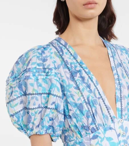 Poupette St Barth Reine floral cotton midi dress 4
