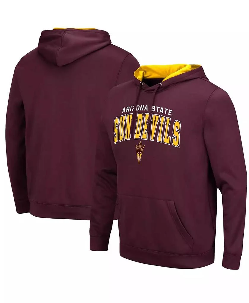 Colosseum Men's Maroon Arizona State Sun Devils Resistance Pullover Hoodie 1