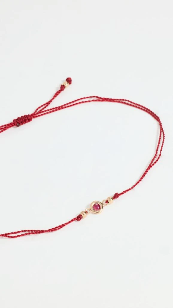 Zoe Chicco 14k Gold Floating Ruby On Red Cord Bracelet 3