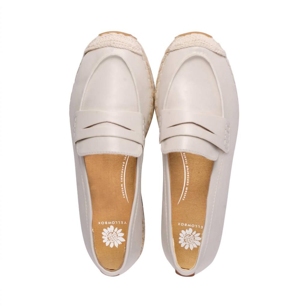 Yellow Box Women's Aviana Faux Leather Loafer In Bone