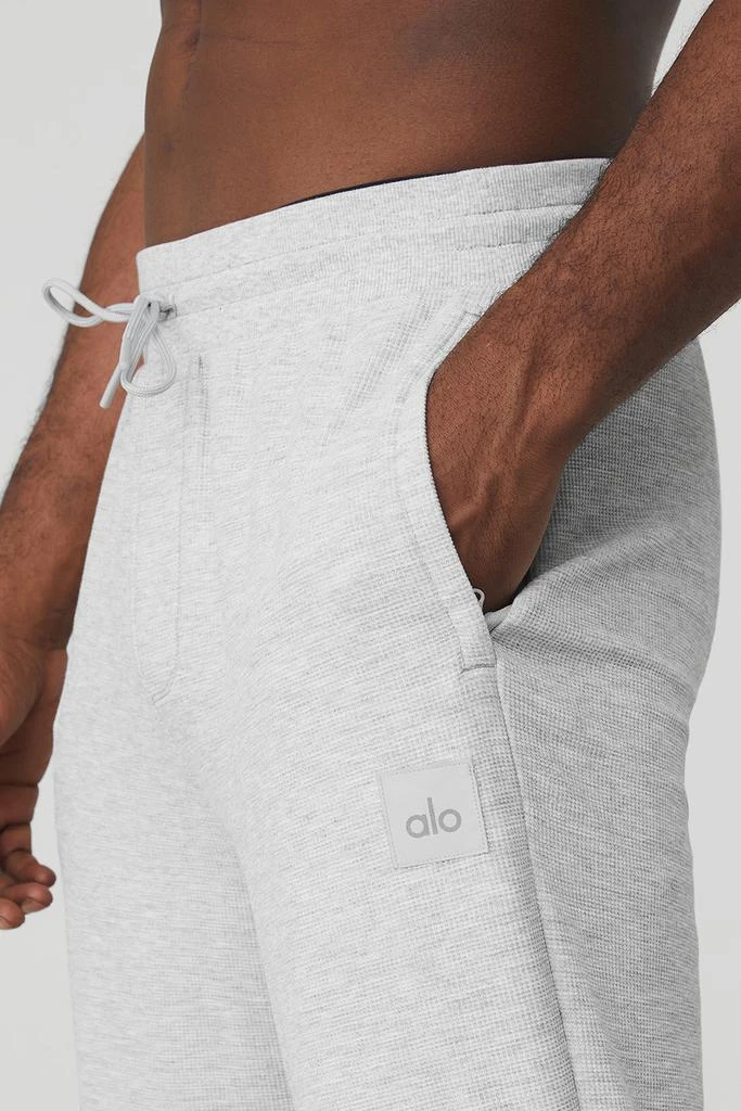 Alo Micro Waffle Fast Break Sweatpant - Athletic Heather Grey 4
