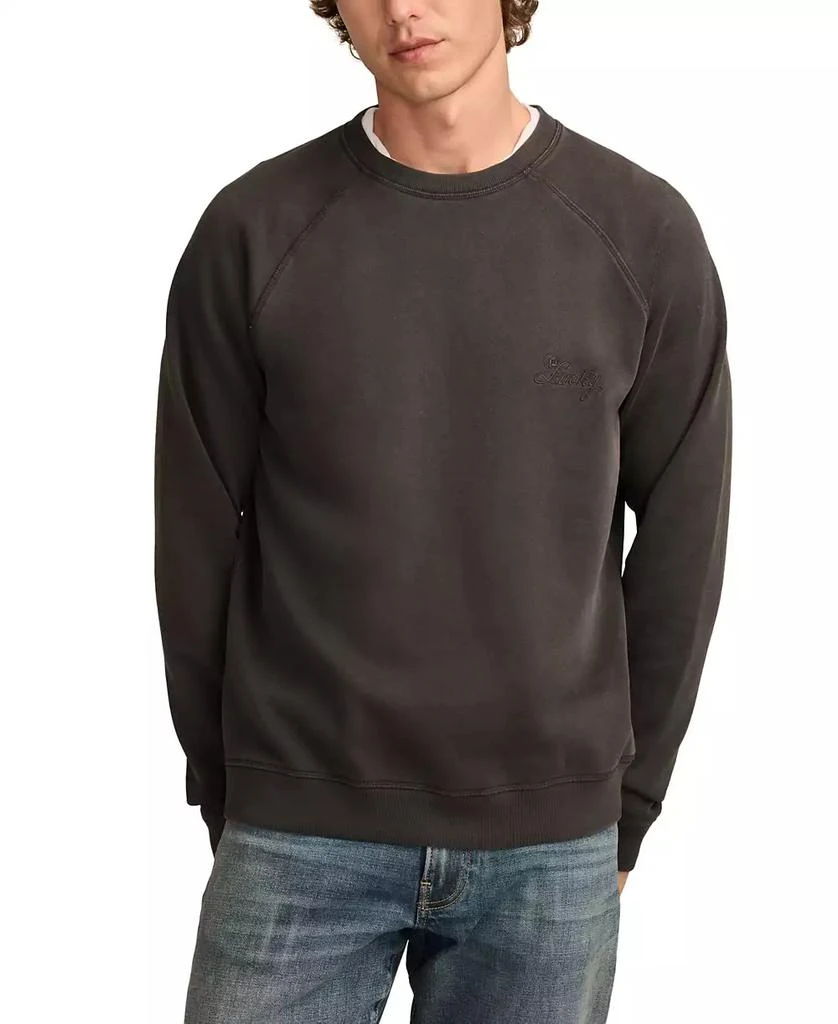 Lucky Brand Men's Fleece Logo Raglan Crew Sweatshirt 1